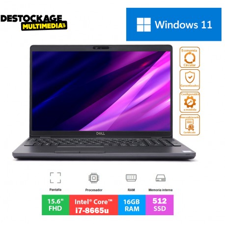 Dell Latitude 5500 - Intel® Core™ i7-8665U - 16GB RAM - 512GB SSD - 15.6FHD - WINDOWS 11 64 BITS - OFFICE 2019