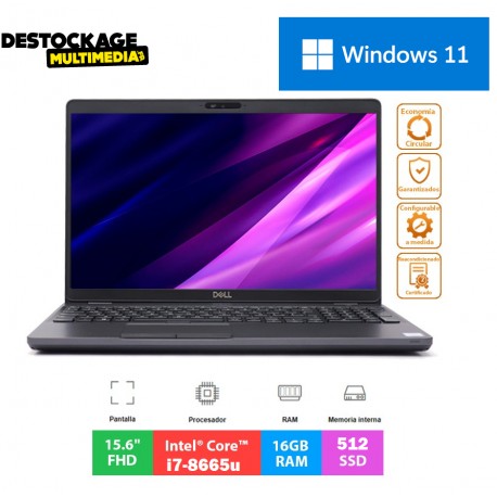 Dell Latitude 5500 - Intel® Core™ i7-8665U - 16GB RAM - 512GB SSD - 15.6FHD - WINDOWS 11 64 BITS - OFFICE 2019 Dell Latitude 5500 - Intel® Core™ i7-8665U - 16GB RAM - 512GB SSD - 15.6FHD - WINDOWS 11 64 BITS - OFFICE 2019