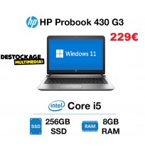 HP Probook 430 G3 Core i5 8GB RAM 256GB SSD WIN 11 PRO GARANTIE 1 AN