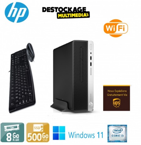 HP PRODESK 400 G4 NTEL CORE I3-7100 8 GO 500SSD ECRAN HP 22 POUCES WINDOWS 10 PRO 64