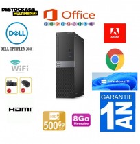 DELL OptiPlex 3040  Core i3 6100 8Go 500 SSD Wifi Win11 Office 365