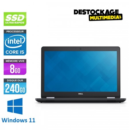 Dell Latitude 5580 Core i5 8300U  3 GHz Win 11 Pro 64 bits 8 Go de RAM 256 Go SSD 15,6 Office 2019