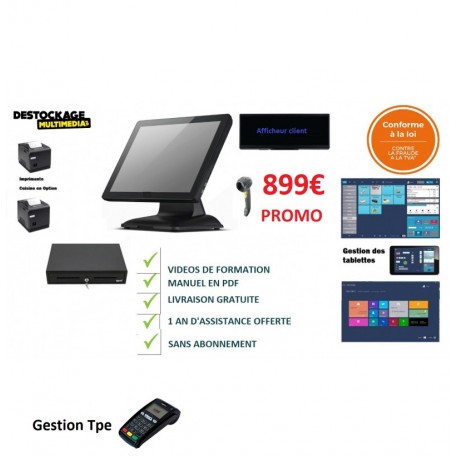 PACK CAISSE ENREGISTREUSE TACTILE TOUS COMMERCES CORE I5 SSD SANS ABONNEMENT PACK CAISSE ENREGISTREUSE TACTILE TOUS COMMERCES CORE I5 SSD SANS ABONNEMENT