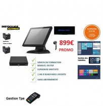 PACK CAISSE ENREGISTREUSE TACTILE TOUS COMMERCES CORE I5 SSD SANS ABONNEMENT