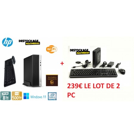 Pc de bureau reconditionné Dell Optiplex 3070 SFF + Écran 22 - Intel  Pentium Gold G5420 - 8Go - SSD 240Go - Windows 11 - Trade Discount