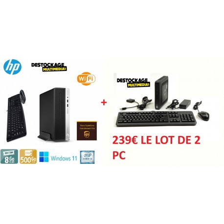 Lot 2 PC bureau HP G4 et HP T520