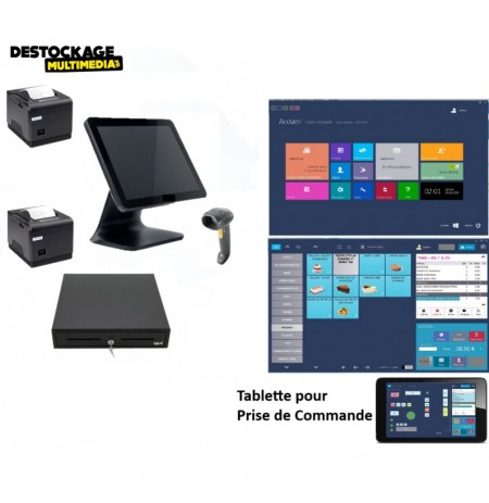 Pack Caisse Enregistreuse Tactile Avec Logiciel Restauration Sans Abonnement