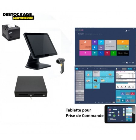 PACK CAISSE ENREGISTREUSE TACTILE TOUS COMMERCES CORE I5 SSD SANS ABONNEMENT