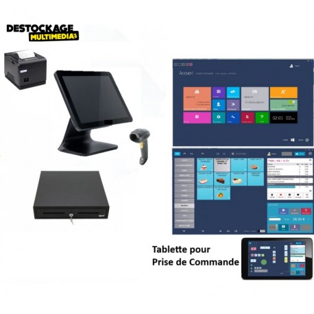 PACK CAISSE ENREGISTREUSE TACTILE TOUS COMMERCES CORE I5 SSD SANS ABONNEMENT