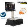 Balance Caisse pour commerce avec étiqueteuse EXA SATURN TOUCHSCALE 20RL