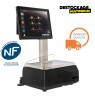 Balance Caisse pour commerce avec étiqueteuse EXA SATURN TOUCHSCALE 20RL