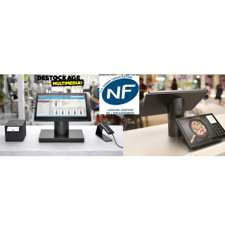 Pack Caisse Hp Engage One 145 Complet Avec Logiciel Au Norme Sans Abonnement