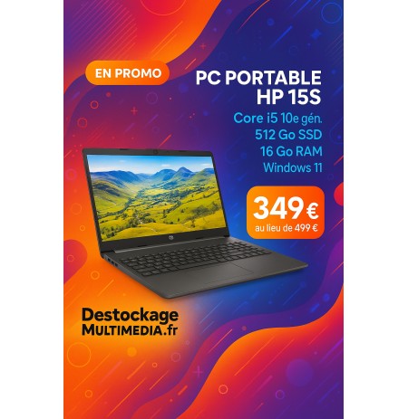 Pc-portable-hp-15s-core-i5-10èmeG-512ssd-16gb-windows-11