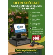 Pack Caisse Tactile HP Rp9 Complet Avec Logiciel NF Afficheur Client Publicitaire Sans Abonnement