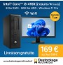PC COMPLET HP PRODESK 400 G2 CORE I3 4190 8GB 500GO WIFI DVDRW WINDOWS 11 ECRAN 22