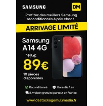 Samsung Galaxy A14 4G Reconditionne 64 Go Noir Garantie 1 an