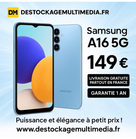 Samsung Galaxy A16 5G Bleu Ciel 128 Go  Garantie 1 an Livraison gratuite Samsung Galaxy A16 5G Bleu Ciel 128 Go  Garantie 1 an Livraison gratuite