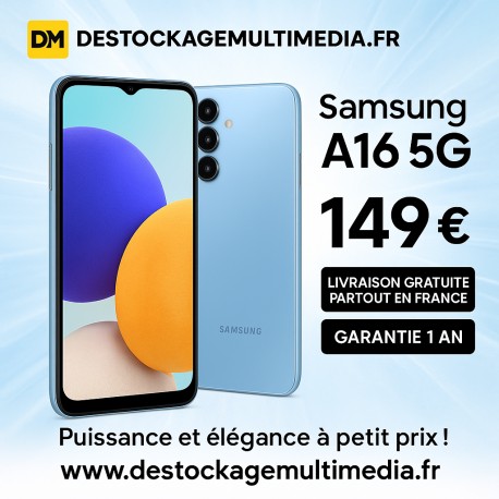 Samsung Galaxy A16 5G Bleu Ciel 128 Go  Garantie 1 an Livraison gratuite Samsung Galaxy A16 5G Bleu Ciel 128 Go  Garantie 1 an Livraison gratuite