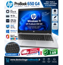 HP ProBook 650 G4 Core i5 16 Go 256 Go NVMe Office Win 11