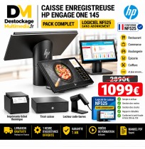 Caisse enregistreuse HP Engage One 145 complète – Logiciel NF525 sans abonnement Pack Caisse Hp Engage One 145 Complet Avec Logiciel Au Norme Sans Abonnement