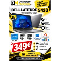 Dell Latitude 5420 i5 11e Gen 16 Go RAM  SSD 256 Go  Win 11  Office 2024