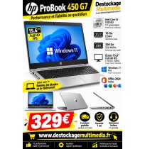 HP ProBook 450 G7 15 Core i5 10TH  - SSD 256 Go - 16 Go - Windows 11