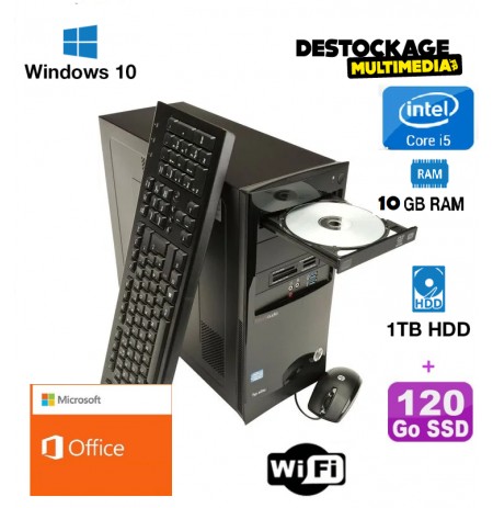 Hp elite 7500 Core i5 3570 3.4 ghz 8 gb 1 to 120 go Ssd Windows 10 pro wifi Office 2019 pro