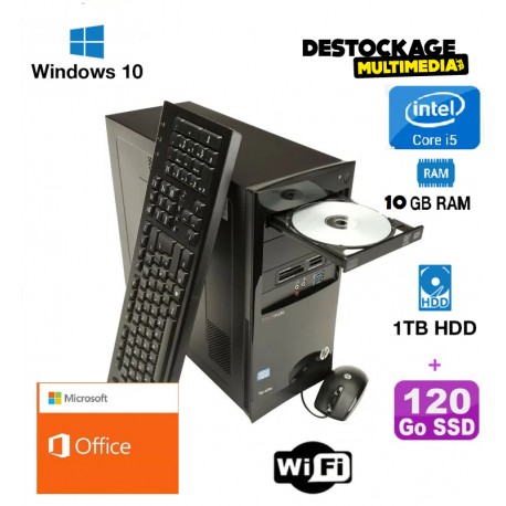 Hp elite 7500 Core i5 3570 3.4 ghz 8 gb 1 to 120 go Ssd Windows 10 pro wifi Office 2019 pro