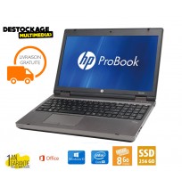 HP ProBook 6570b - 15.6" - Core i3 2.5GHZ- Windows 10 Pro 64-bit - 8 GB RAM - 256 GB ssd  - Office