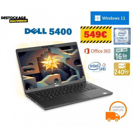 Dell Latitude 5400 Core™ i7-8665U/16Go/256 SSD 14 FHD Win 11 Office 2019