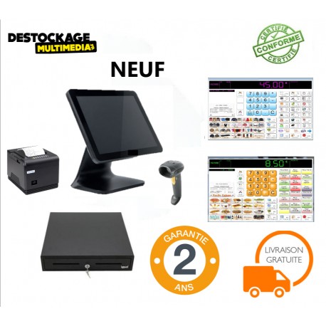 PACK CAISSE ENREGISTREUSE TACTILE TPV NEUF TOUS COMMERCES LOGICIEL CERTIFIE CONFORME SANS ABONNEMENT PACK CAISSE ENREGISTREUSE TACTILE TPV NEUF TOUS COMMERCES LOGICIEL CERTIFIE CONFORME SANS ABONNEMENT